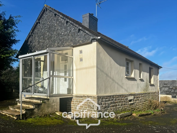 Maison de plain-pied 3 chambres avec sous-sol complet et jardin – Plémet