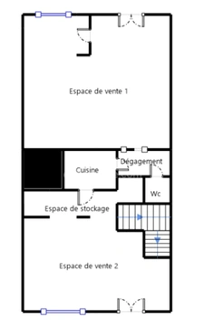 Local/bureau 2 pièces 58m²
