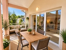 A SAINT AUBIN DE MEDOC (33): Rare- T3  lumineux de 63,05 m² au dernier étage, avec terrasse couverte et place de parking privative 