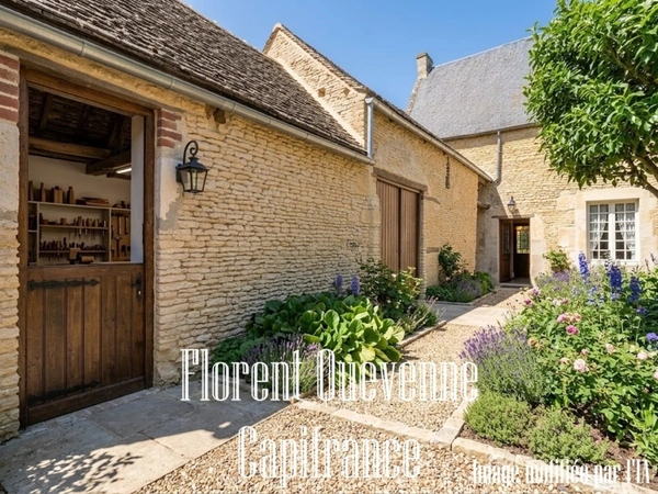 JORT – Maison de bourg en pierre avec dépendances et jardin