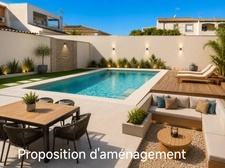 Maison R+1, 3 chambres, garage et jardin piscinable – Béziers 