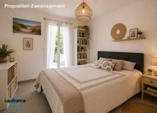 Cazedarnes – Maison plain-pied T3, 68 m² habitables + garage, jardin arboré