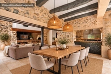 Ferrières-Poussarou – Two accommodations, a swimming pool and an impressive view of nature