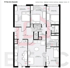 Appartement à vendre 5 pièces - Rez de jardin - CALME - PARKINGS - PROCHE DES COMMODITES 