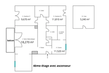 80080 - AMIENS - TYPE F3 - DERNIER ÉTAGE - ASCENSEUR - BALCON - CAVE - QUARTIER MASSENET