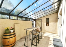 34400 LUNEL - MAISON T4 + APPARTEMENT T2 - 70M² DE TERRASSES ET VERANDA - GARAGE / ATELIER 180M² - CALME - CLIM ET POELE