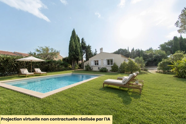 LES ANGLES (30133) – MAISON INDIVIDUELLE DE PLAIN-PIED – 4 CHAMBRES – JARDIN PISCINABLE – TERRAIN CONSTRUCTIBLE – GARAGE