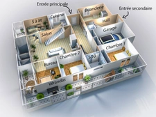 34230 LE POUGET – MAISON INDIVIDUELLE – 10 PIECES – LUMINEUSE – TERRASSES, VERANDAS et JARDIN – GARAGE – REVENUS LOCATIFS
