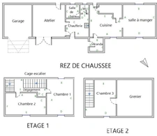 25420 VOUJEAUCOURT - MAISON 93 M² - 3 CHAMBRES - GARAGE - ATELIER - GRENIER AMÉNAGEABLE 