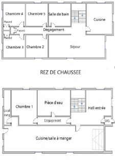 25420 – COURCELLES LES MONTBELIARD – MAISON 7 PIECES – 5 CHAMBRES – JARDIN – GARAGE