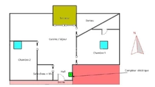 T3 atypique de 55m² en dernier étage à Craponne
