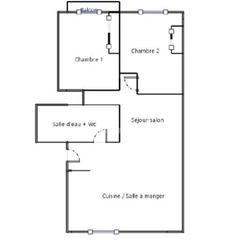 Appartement 3 pièces rénové à proximité des commodités à Oullins