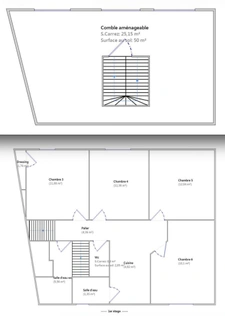 CHOISY-LE-ROI - GONDOLES NORD - 158 m2 carrez - 10 PIÈCES - 6 CHAMBRES - 3 SALLES D’EAU - TERRASSE - BALCON - GARAGE - JARDIN
