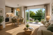 Senlis (60) – T2 de 43 m² avec jardin exposé plein sud, terrasse et 2 parking en sous-sol