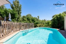 Maison de plain pied 130m² (5 pièces) avec studio, piscine sur 1300m²  AIX / PUYRICARD (13540)