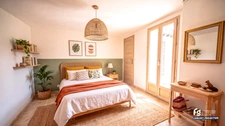 Lançon-de-Provence – Maison de charme T5 de 150 m² avec patio, terrasse panoramique, studio et garage