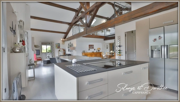Dpt Hérault (34), à vendre LIGNAN SUR ORB maison P8 de 325 m² - Terrain de 1 300,00 m² garage 250 m² -parking- 5 ch
