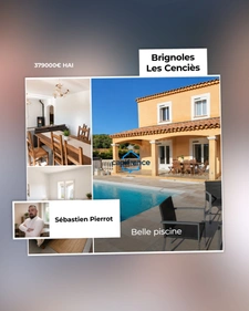 BRIGNOLES (83170) – VILLA 6 PIÈCES AVEC T2 INDÉPENDANT, PISCINE CHAUFFÉE ET GARAGE MOTOS