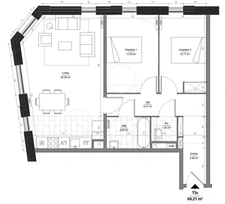 Appartement de 3 pièces de 69 m² à Pantin