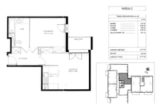 Appartement 2 pièces récent, balcon, parking en sous-sol, DPE C