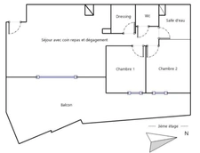A MEAUX secteur recherché (secteur hôpital), appartement récent 3ème et dernier étage, 4 pièces 70 m² - 2 chambres - 1 terrasse - 1 place de stationnement couverte en sous sol