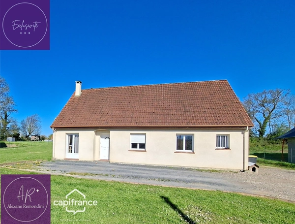 Maison plain-pied 4 chambres terrain 1500m² DPE C – Proche Beuzeville et Pont-Audemer