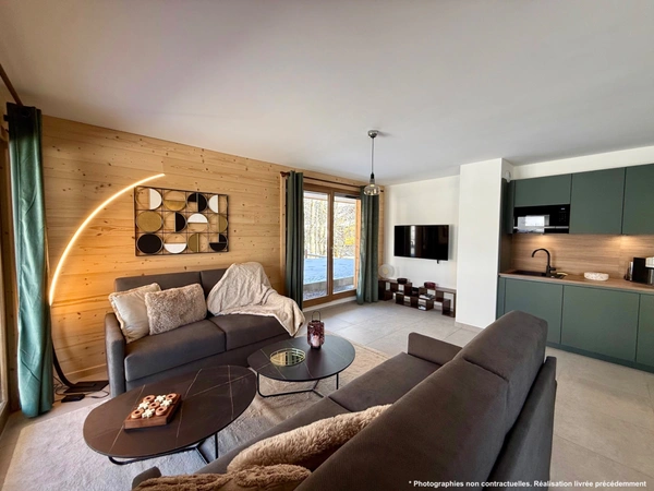 À vendre – Magnifique appartement T4 en duplex de 110,76 m² habitables (127 m² au sol), situé au dernier étage, au cœur du village de Châtel (74)