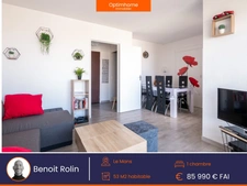 Appartement T2 de 52,88 m² avec balcon, vue panoramique – Le Mans (72) Quartier Est