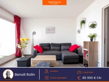 Appartement T2 de 52,88 m² avec balcon, vue panoramique – Le Mans (72) Quartier Est