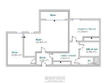 Appartement T2 de 52,88 m² avec balcon, vue panoramique – Le Mans (72) Quartier Est