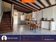 Maison à vendre 3 pièces BESSE SUR BRAYE (72)