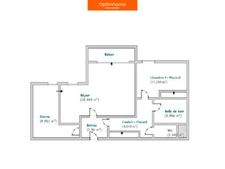 Appartement T2 de 52,88 m² avec balcon, vue panoramique – Le Mans (72) Quartier Est