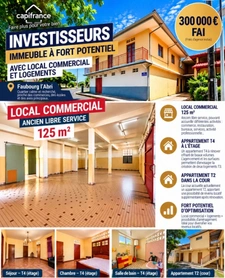 INVESTISSEURS – IMMEUBLE À FORT POTENTIEL AVEC LOCAL COMMERCIAL ET LOGEMENTS