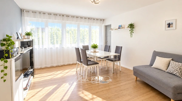 THIONVILLE – BEL APPARTEMENT F3 RÉNOVÉ DE 70m² AVEC DEUX CHAMBRES, BALCON ET CAVE – QUARTIER BRIQUERIE 