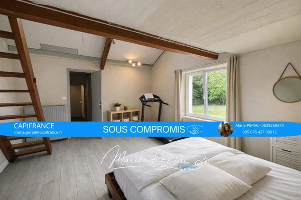 Maison familiale de 143 m² avec grand terrain clôturé de 3400 m² - Véranda - Dépendances - Fort potentiel