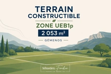 Terrain à vendre  GEMENOS (13) - Parc d'Activité de Gémenos - Zone UEB1p - terrain 2 053 m² - emprise au sol 50 % - hauteur 10 m