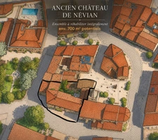 Ensemble patrimonial à réhabiliter – env. 700 m² – Névian