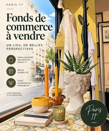 Fonds de commerce à vendre PARIS 11EME ARRONDISSEMENT (75) -  OBERKAMPF / PARMENTIER – BOUTIQUE 74 M² – VITRINE 5 M – 162 400 € HONORAIRES D’AGENCE INCLUS – CAUSE DE LA CESSION : RETRAITE