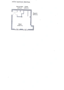 Studio à vendre - PARIS 7EME ARRONDISSEMENT (75) Rue Rousselet - 17,27 m2 - 315 000 € honoraires d'agence inclus