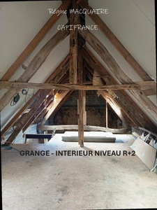 Bâtisse du XVIᵉ siècle à réhabiliter & Grange en cours de travaux – Ensemble foncier de 11 133 m² – Saint-Vigor-des-Monts (50420) 