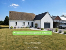 À vendre – Pavillon récent de plain‑pied (RT2012) : 4 pièces, 3 chambres, 1 259 m² de terrain, 44 m² de combles aménageables – Vire (14)