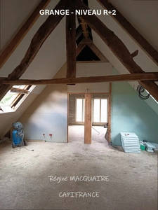 Bâtisse du XVIᵉ siècle à réhabiliter & Grange en cours de travaux – Ensemble foncier de 11 133 m² – Saint-Vigor-des-Monts (50420) 