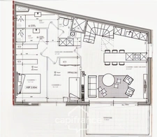 A vendre-appartement Loft 3 pièces-dernier étage-67,40 m2-Terrasse de 12m2-2 chambres-Quartier Mouzaïa- L7bis-L11