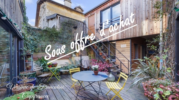 Montreuil-A vendre maison 130m2-terrasse-4 chambres-bureau indépendant-10mn à pied métro L9 et Mairie de Montreuil