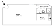 Montreuil, limite Vincennes-Studio 22,90 m2-8mn à pied RER A Vincennes,8 mn métro L9, 10 mn L1-Calme-Pas de vis à vis