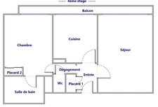 Montreuil-A vendre appartement 2 P-Balcon filant-4ème étage-Ascenseur-5mn métro Mairie de Montreuil-Lumineux-Calme
