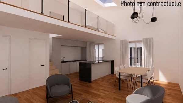 OFF MARKET-A vendre Duplex 50m2-dernier étage-Quartier Mouzaia-2 chambres proche L7bis et L11 et Parcs