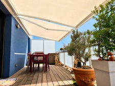Canet Plage – 7ème et Dernier étage d'exception, dans résidence de standing, T2 avec cabine de couchage vue mer, terrasse de 21 m², piscine chauffée et garage