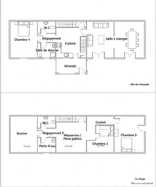  Maison à rénover à Saumur - Bagneux — pierre de tuffeau — proche Thouet  (49)