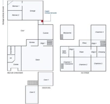 Maison à vendre 6 pièces LA CHARTRE SUR LE LOIR (72) Maison de caractère – cœur de ville – 181 m² – cour, dépendance et caves 